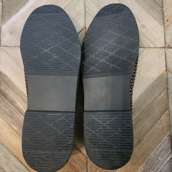 Deer‎ Stags Loafers Men's Size 13 3E Brown Leather Cutouts Weave Top Slip On - Picture 10 of 10